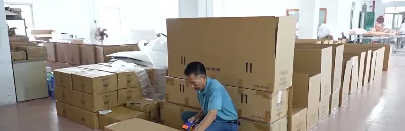 Aifei factory, packing, still from our factory video
